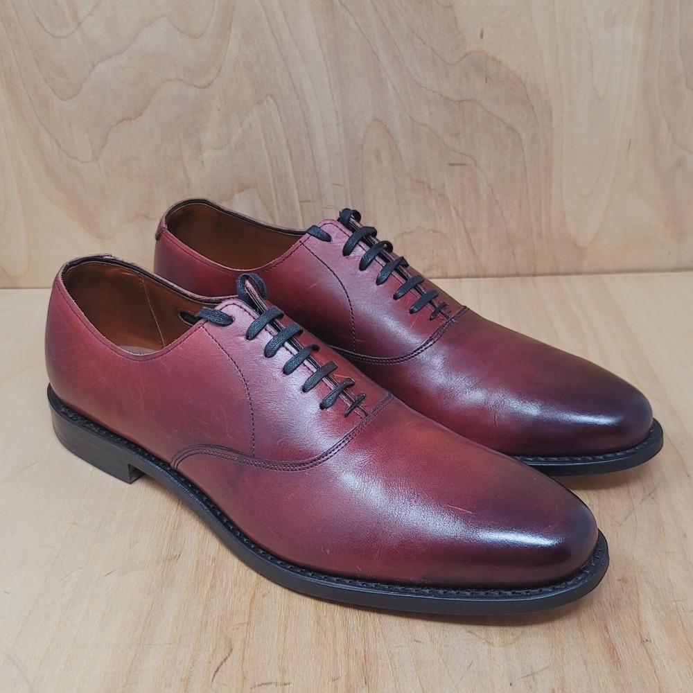 Allen Edmonds Carlyle Dress Shoes Men's Sz 11 B plain toe dark chili Dress Shoes